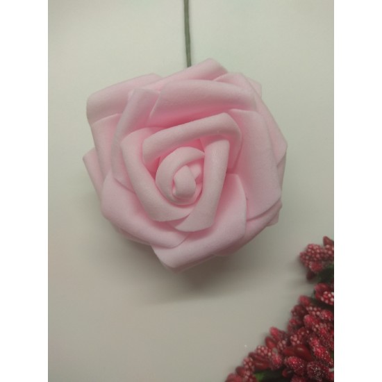 Цветы из фоамирана на проволоке 7 см цв. св.-розовый,  цена за 1 шт